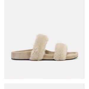 Zara Tan faux fur Women's Sandals